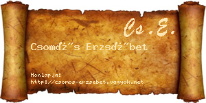 Csomós Erzsébet névjegykártya